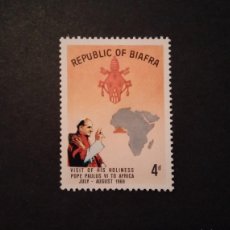 Sellos: REPUBLICA DE BIAFRA 1969 ( NIGERIA )VISITA PAPAL 40** F6