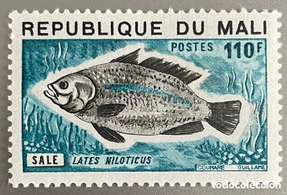 Sellos: Mali. Peces. Perca del Nilo. 1975 - Foto 1