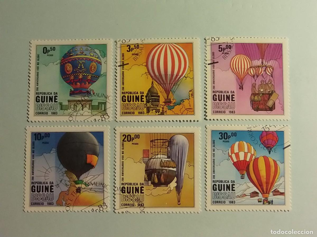 Timbres: GUINE BISSAU 1983 - GLOBOS AEROST&Aacute;TICOS - SERIE COMPLETA, 6 VALORES.