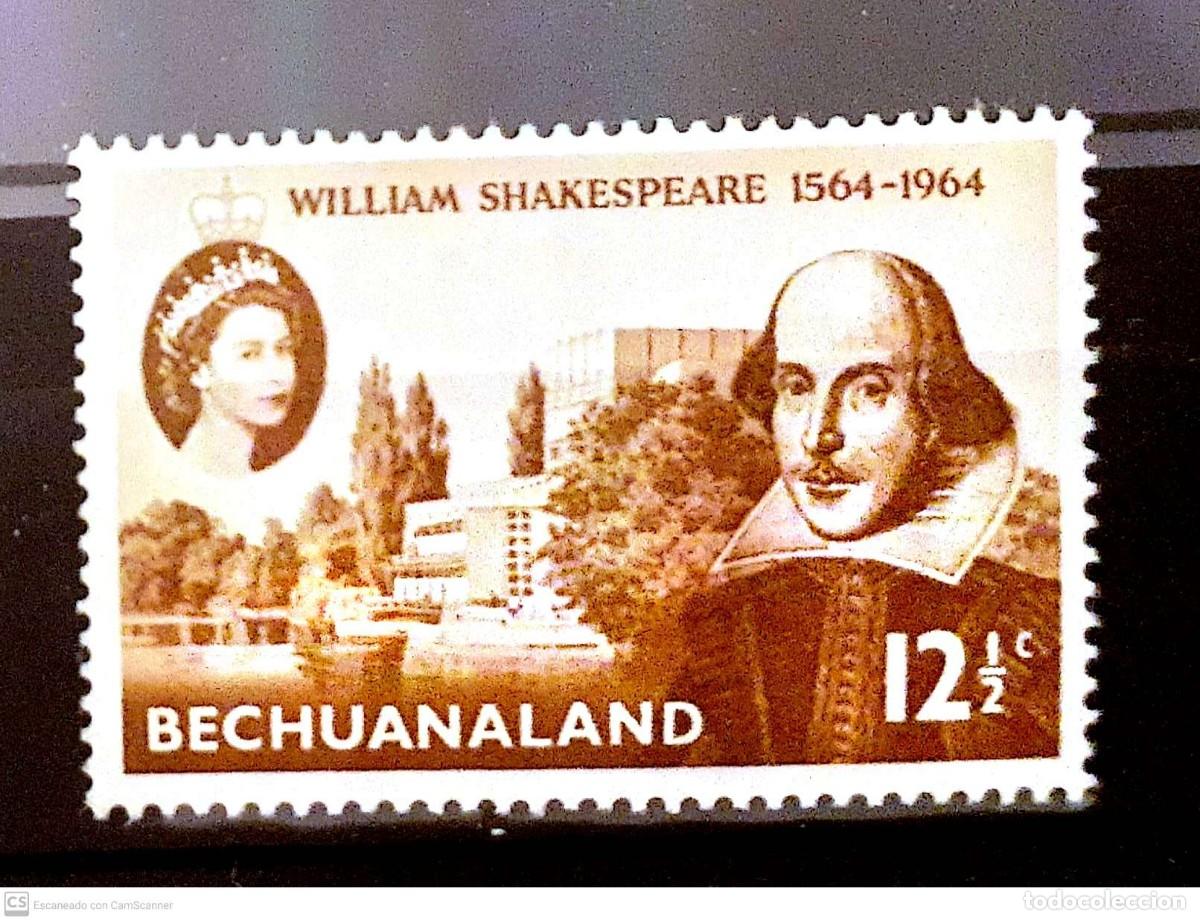 Sellos: BECHUANOLANDIA n&ordm; 136* Cuarto centenario del nacimiento de Shakespeare. Completa