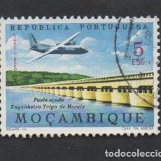 Sellos: FILA PORTUGAL MOÇAMBIQUE CORREIO AÉREO 1963 AF-28 YVERT 34 EMPREENDIMENTOS LOCAIS CIRCULADO (O))