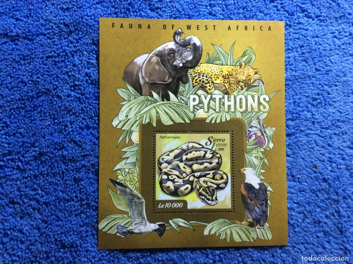 Sellos: SIERRA LEONE. 2015. MNH. FAUNA. SERPIENTES (8TA01)