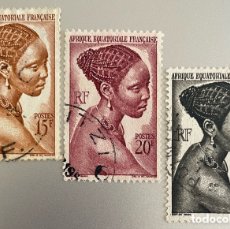 Sellos: AFRICA ECUATORIAL FRANCESA. TEMAS LOCALES. MUJER BAKONGO. 1947