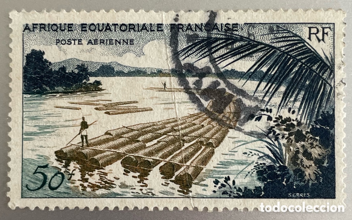 Timbres: Africa ecuatorial francesa. Almadieros. 1955