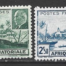 Sellos: AFRICA ECUATORIAL FRANCESA 90/91** - AÑO 1941 - MARISCAL PETAIN
