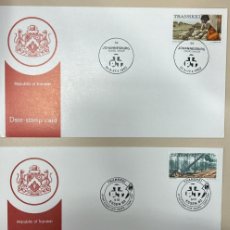 Sellos: PN) 1982 SOUTH AFRICA, STAMP GRINDING MAIZE AND FELLING TIMBER, SET OF 2, FDC XF