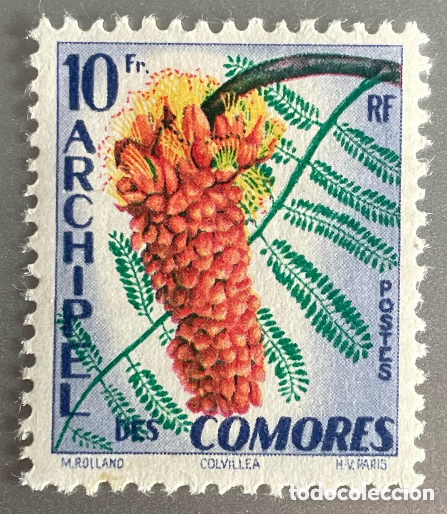 Sellos: Comores. Comoras. Flora tropical. 1959 - Foto 1