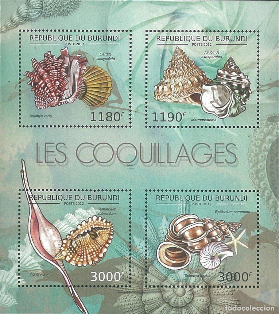 Sellos: Burundi 2012 Conchas Conchas MNH - Foto 1