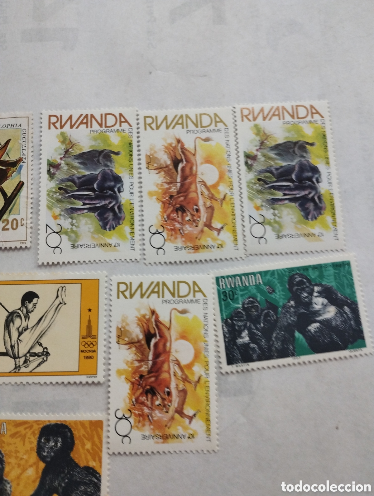 Sellos: 10 Sellos de Ruanda - Foto 3