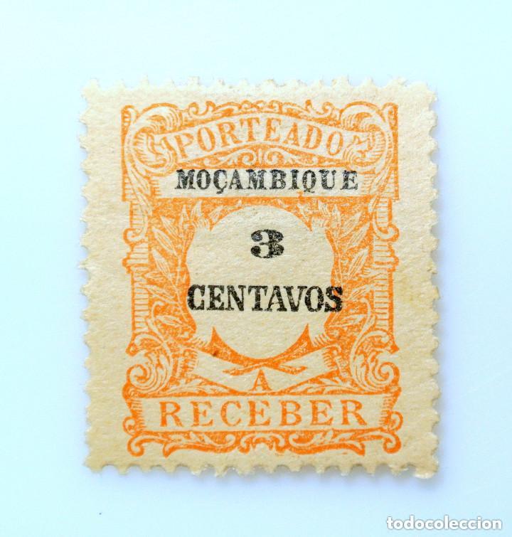 Timbres: Sello postal MOZAMBIQUE 1917 , 3 centavos, Escudo, Portes debidos, Sin usar, Con Error de Impresi&oacute;n