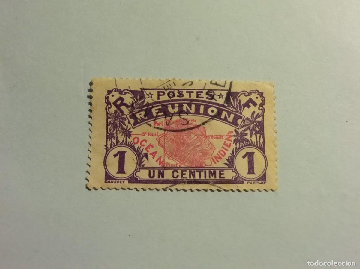 Briefmarken: ISLA REUNI&Oacute;N (FRANCIA) - MAPA - OCEANO INDICO.