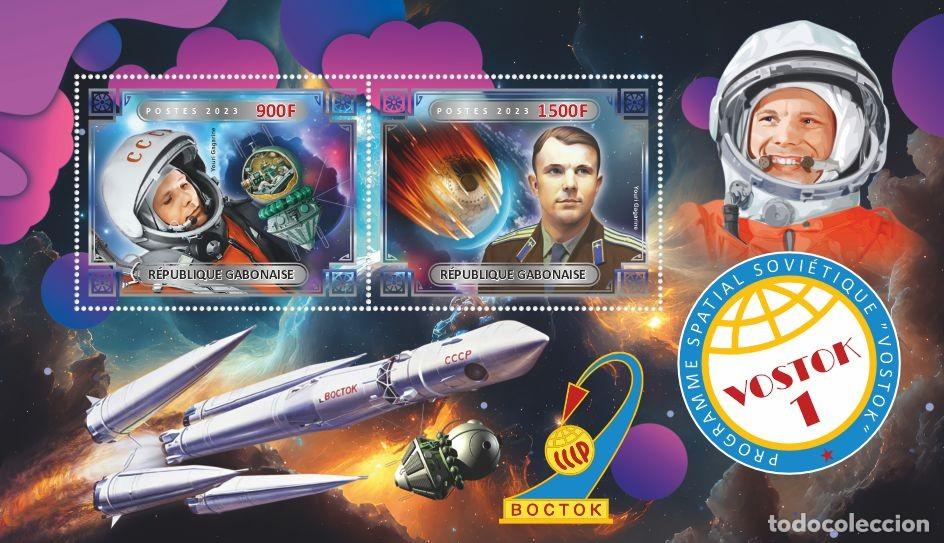 Sellos: GABON 2023 SHEET MNH VOSTOK 1 PROGRAMA ESPACIAL SOVIETICO SPACE SOVIET PROGRAM ESPACIO ASTRONAUTAS - Foto 1