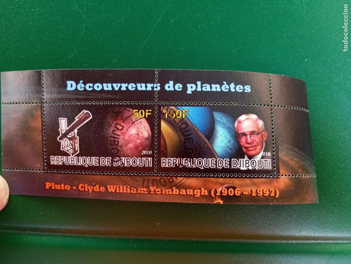 Sellos: DJIBUTI,DESCUBRIDORES DE PLANETAS, CLYDE WILLIAM TEMBAUGH