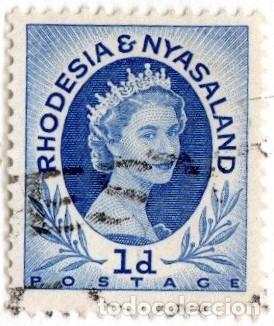 Timbres: AF-Rodesia Nyasaland. Elizabetz II. 1954. YT-2.