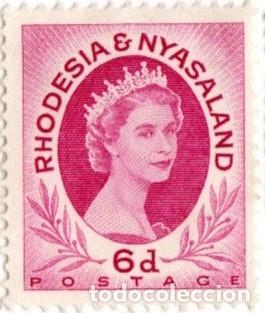 Timbres: AF-Rodesia Nyasaland. Elizabetz II. 1954. YT-7.