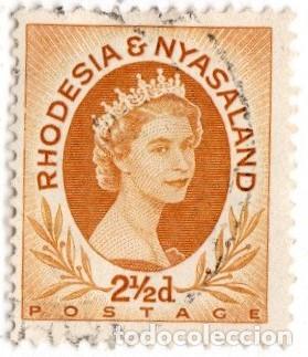 Timbres: AF-Rodesia Nyasaland. Elizabetz II. 1954. YT-18.