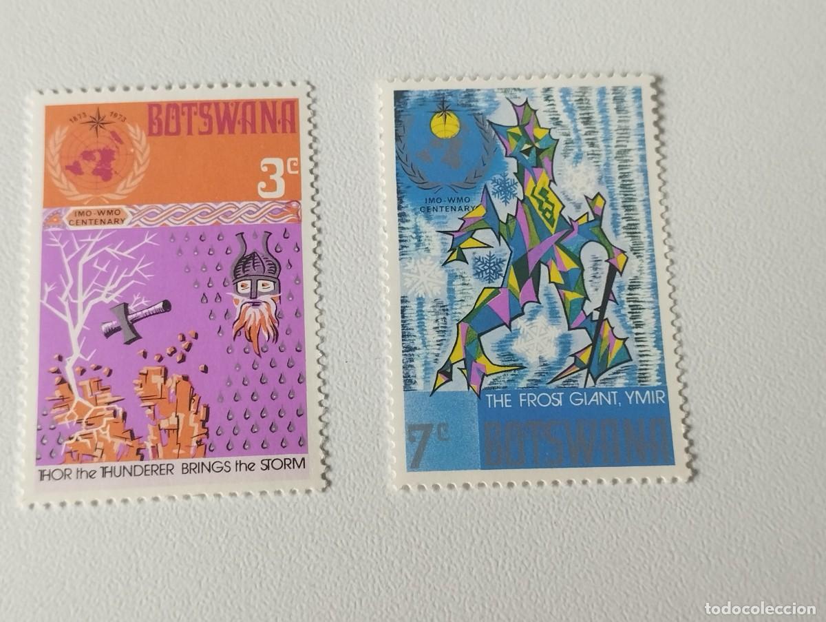 Sellos: SELLOS BOTSWANA IMO WMO CENTENARY 1973 - Foto 1