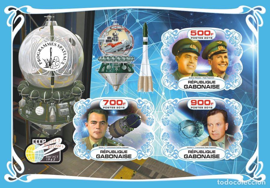 Sellos: GABON 2019 SHEET MNH IMPERF NIKOLAYEV POPOVICH ESPACIO SPACE SOVIET PROGRAMS PROGRAMAS ESPACIALES - Foto 1