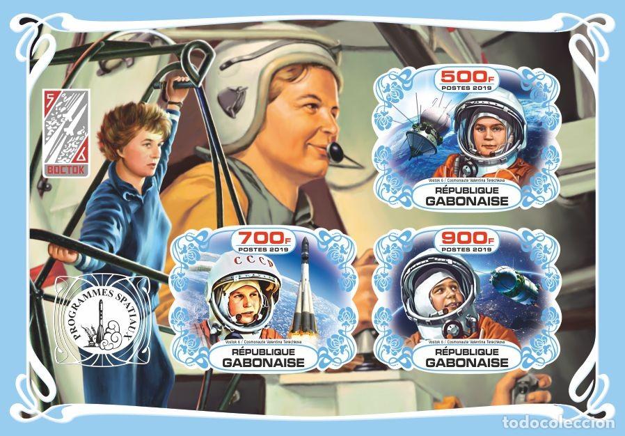 Sellos: GABON 2019 SHEET MNH IMPERF TERESHKOVA VOSTOK ESPACIO SPACE PROGRAMS PROGRAMAS ESPACIALES SOVIETICOS - Foto 1