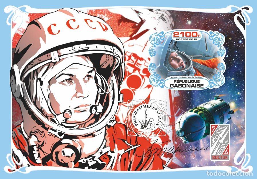 Sellos: GABON 2019 SHEET MNH IMPERF TERESHKOVA VOSTOK ESPACIO SPACE PROGRAMS PROGRAMAS ESPACIALES SOVIETICOS - Foto 1