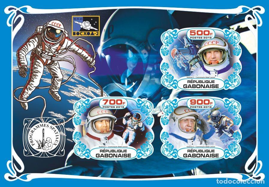 Sellos: GABON 2019 SHEET MNH IMPERF LEONOV ESPACIO SPACE PROGRAMS ESPACE PROGRAMAS ESPACIALES SOVIETICOS - Foto 1
