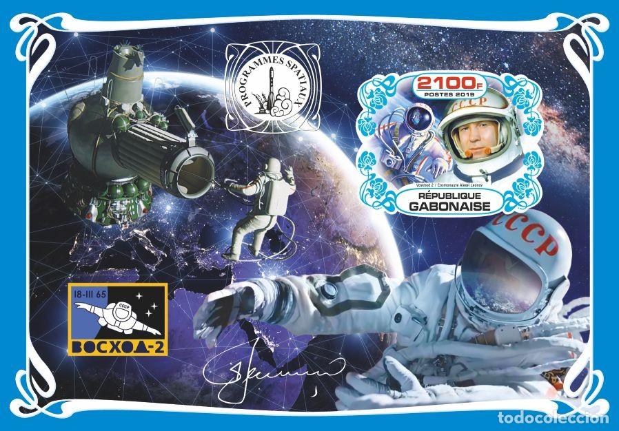 Sellos: GABON 2019 SHEET MNH IMPERF LEONOV ESPACIO SPACE PROGRAMS ESPACE PROGRAMAS ESPACIALES SOVIETICOS - Foto 1