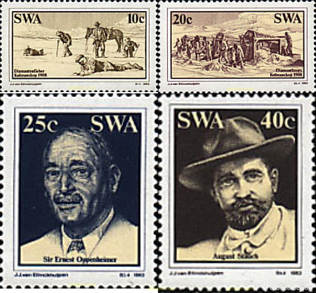 Timbres: 58952 MNH SUR OESTE AFRICANO 1983 75 ANIVERSARIO DEL DESCUBRIMIENTO DE DIAMANTES EN LUDERITZ