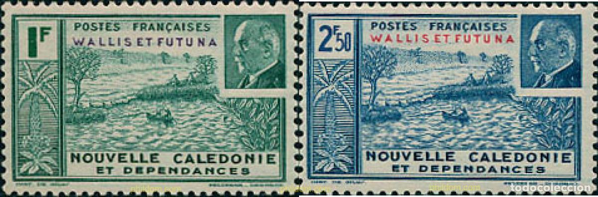 Briefmarken: 119222 MNH WALLIS Y FUTUNA 1941 SELLOS DE NUEVA CALEDONIA DEL MARISCAL PETAIN