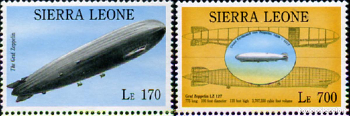 Stamps: 249539 MNH SIERRA LEONA 1992 75 ANIVERSARIO DE LA MUERTE DE FERDINAND GRAF VON ZEPPELIN