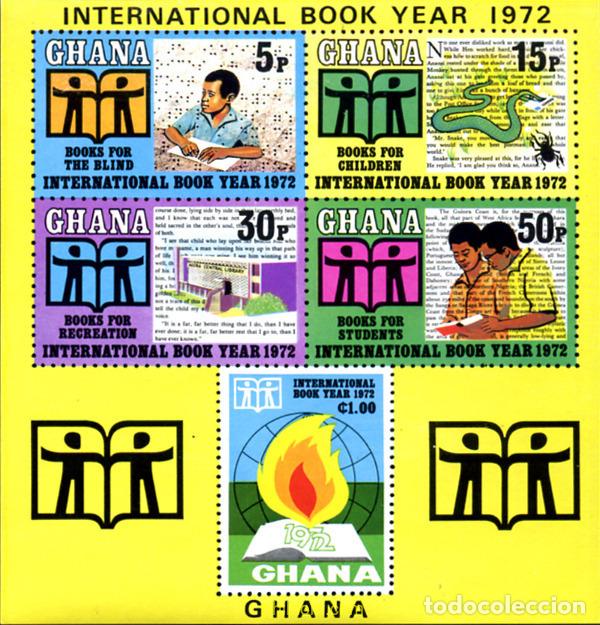 Stamps: 262232 MNH GHANA 1972 A&Ntilde;O INTERNACIONAL DEL LIBRO