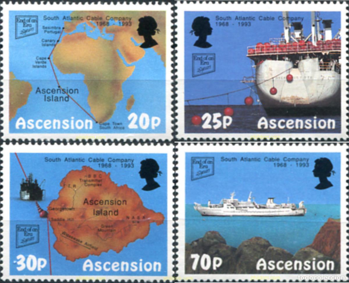 Selos: 285716 MNH ASCENSION 1993 25 ANIVERSARIO DE LA COMPA&Ntilde;IA CARIBELA ATLANTICO SUR