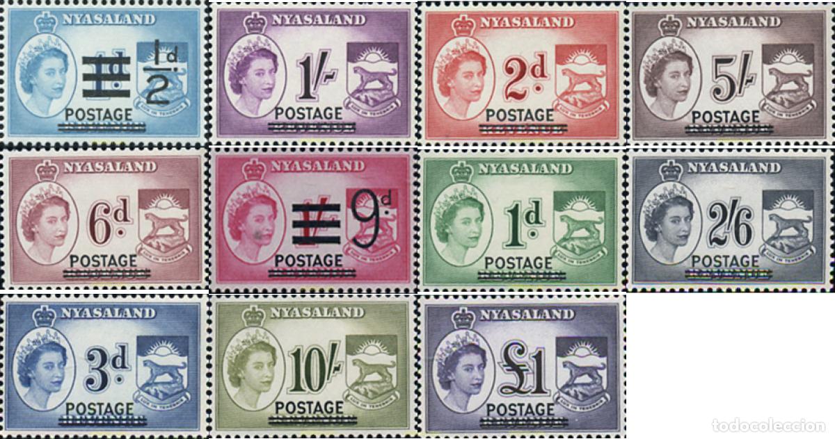Briefmarken: 347611 MNH NYASSALANDIA 1963 FISCALES