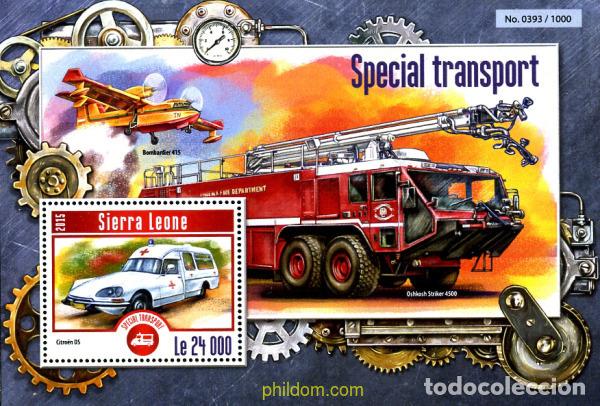 Stamps: 349175 MNH SIERRA LEONA 2015 TRANSPORTES ESPECIALES