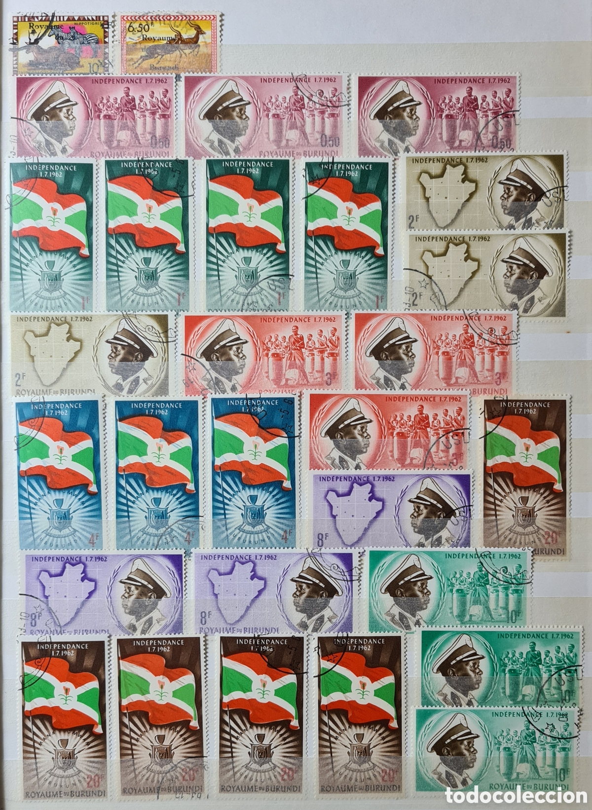 Stamps: Buena colecci&oacute;n de sellos de Burundi
