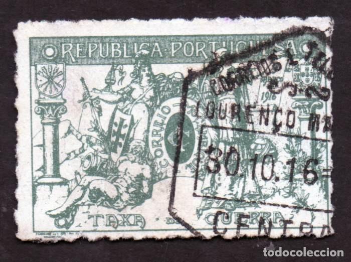 Briefmarken: FILA MO&Ccedil;AMBIQUE/MOZAMBIQUE 1916 AF-1 YT 201 TAXA GUERRA IMPOSTO POSTAL TELEGRAFO CIRCULADO (O)