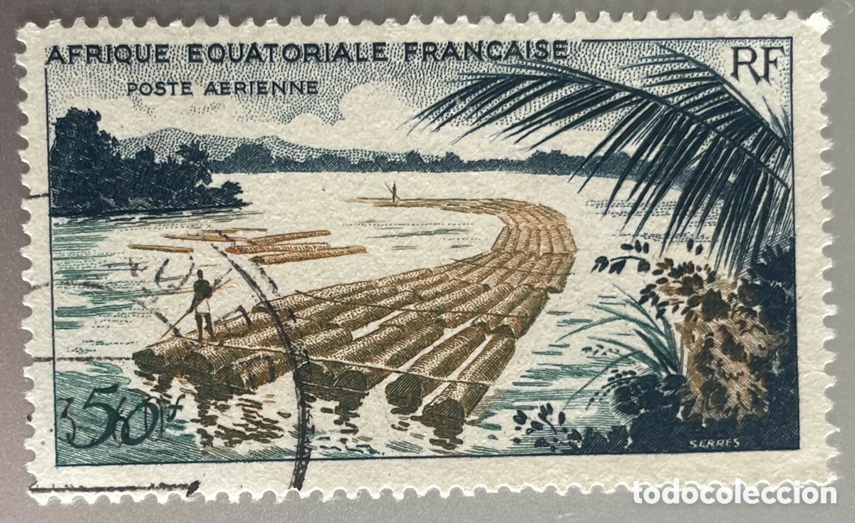 Briefmarken: Africa ecuatorial francesa. Almadieros. 1955