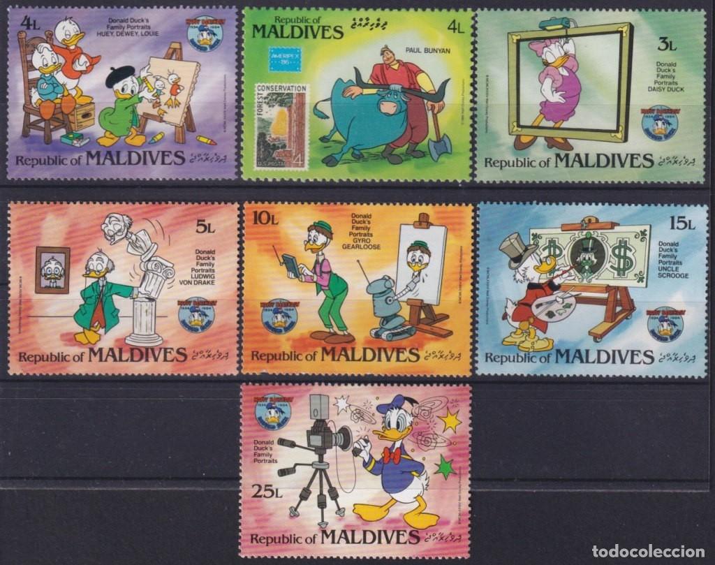 Stamps: F-EX56058 MALDIVES IS MNH 1993 DISNEY CARTOON MOVIE ANIMATION DONALD DUCK.