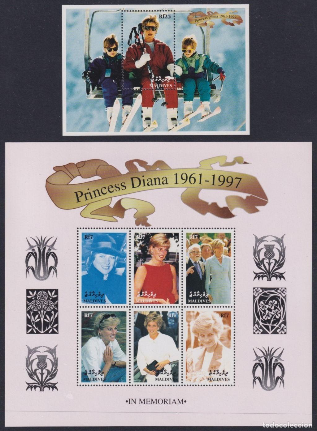 Stamps: F-EX54071 MALDIVES IS MNH 1998 ROYAL FAMILY LADY DIANA IN MEMORIAM.