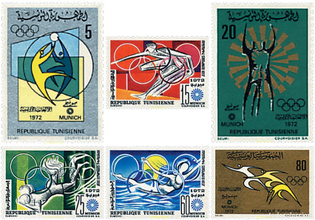 Stamps: 229450 HINGED TUNEZ 1972 20 JUEGOS OLIMPICOS VERANO MUNICH 1972