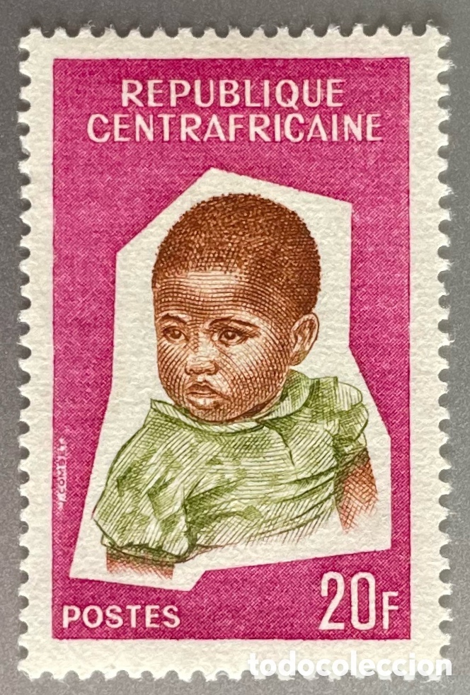 Briefmarken: Rep&uacute;blica Centroafricana. Ni&ntilde;os. 1964