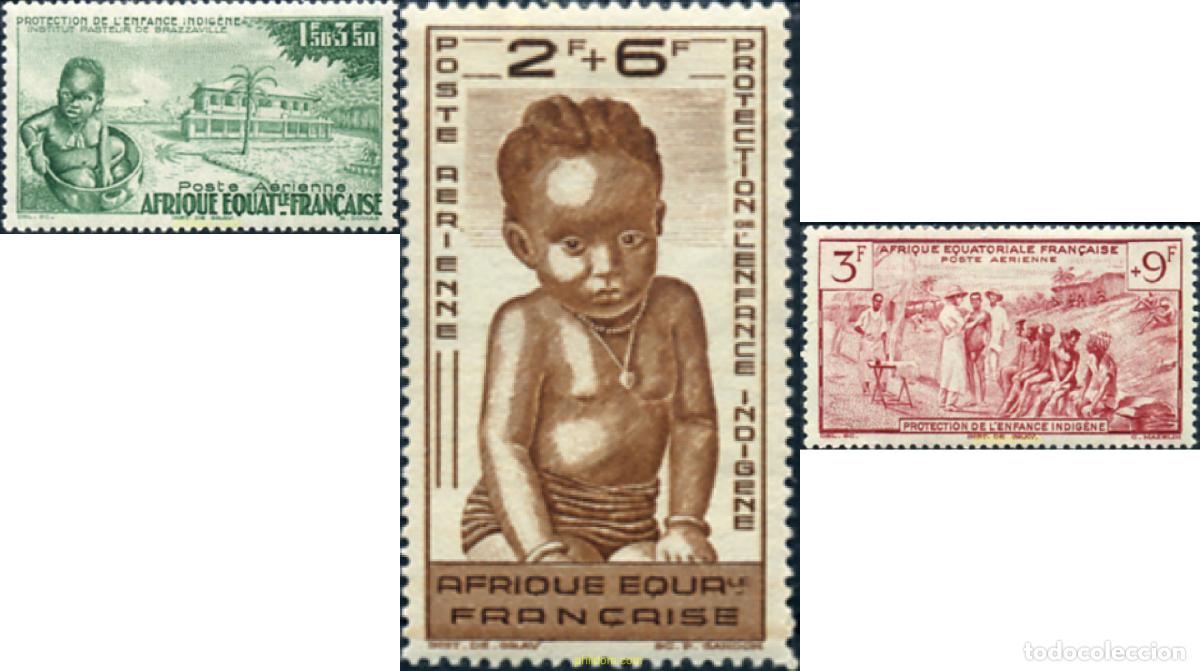 Stamps: 679253 HINGED AFRICA ECUATORIAL FRANCESA 1942 PROTECCCION DE LA INFANCIA