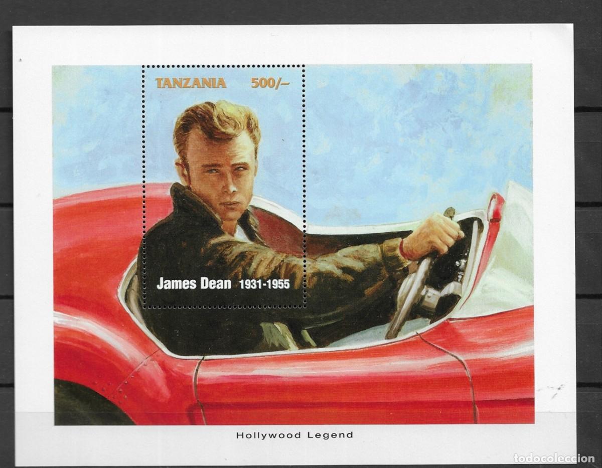 Sellos: TANZANIA 1996 SHEET MNH JAMES DEAN ACTORES ACTORS CINE CINEMA