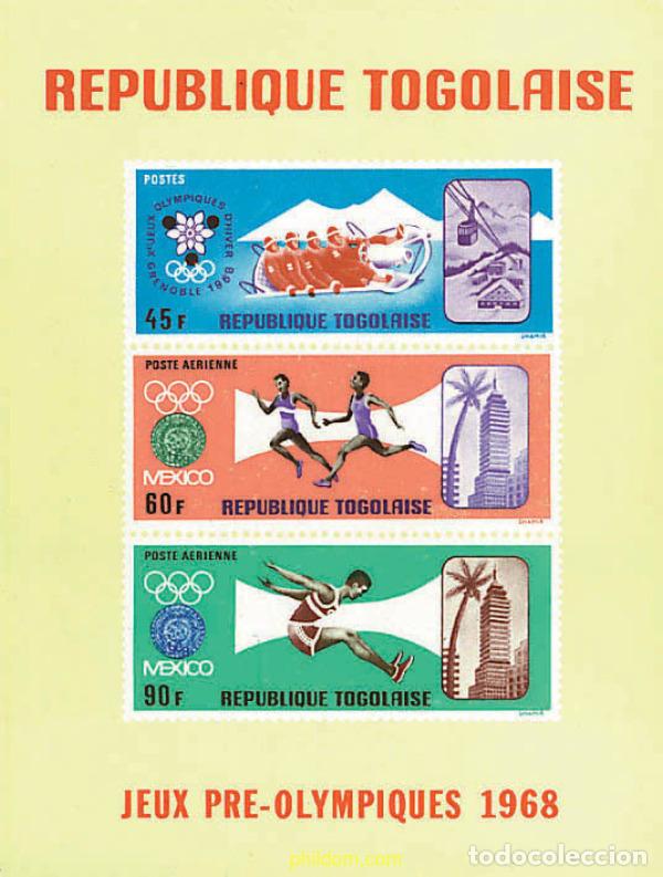 Francobolli: 71762 MNH TOGO 1967 19 JUEGOS OLIMPICOS VERANO MEXICO 1968 - 10 JUEGOS OLIMPICOS INVIERNO GRENOBLE