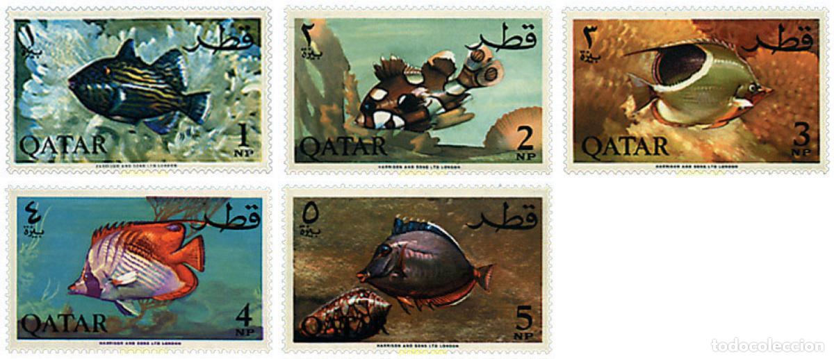 Briefmarken: 665563 MNH QATAR 1965 PECES DEL GOLFO PERSICO