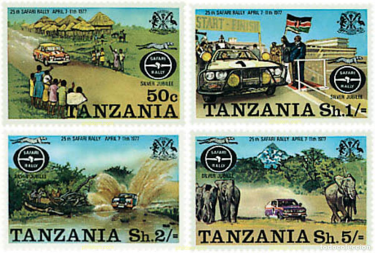Briefmarken: 762273 HINGED TANZANIA 1977 25 ANIVERSARIO DEL SAFARI RALLY