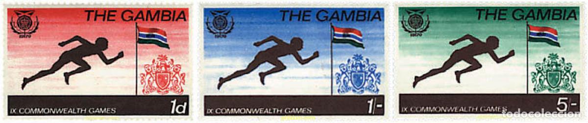 Briefmarken: 762345 HINGED GAMBIA 1970 JUEGOS DE LA COMMONWEALTH EN EDIMBURGO