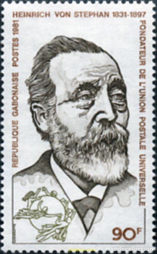 Selos: 194160 MNH GABON 1981 150 ANIVERSARIO DE HEINRICH VON STEPHAN
