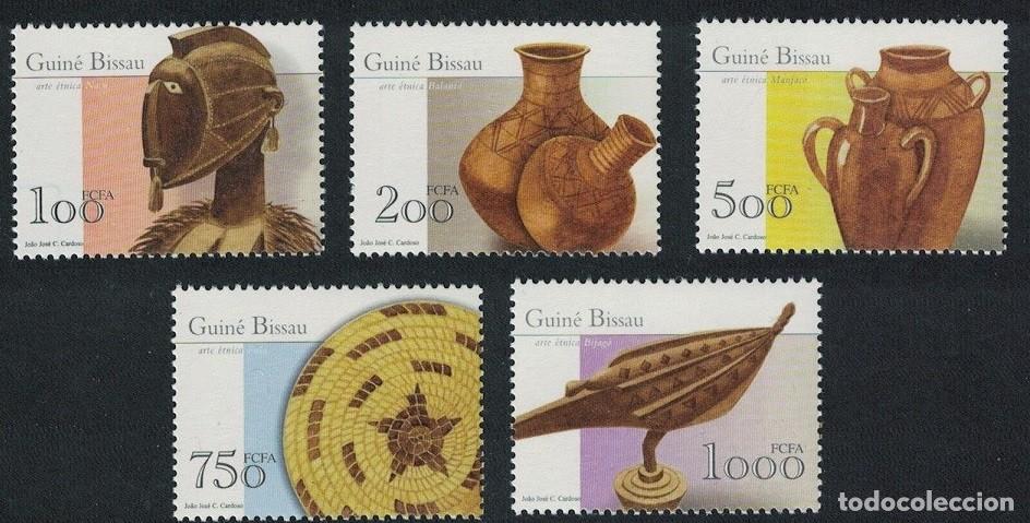 Sellos: GUINEA BISSAU 2001 SERIE 5 STAMPS MNH ARTE TRADICIONAL ETNICO ARTESANIA TRADITIONAL HANDICRAFTS