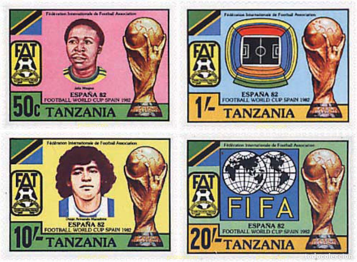Briefmarken: 764408 HINGED TANZANIA 1982 COPA DEL MUNDO DE FUTBOL. ESPA&Ntilde;A-82