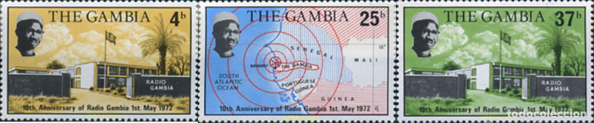 Briefmarken: 316658 MNH GAMBIA 1972 10 ANIVERSARIO DE LA RADIO EN GAMBIA